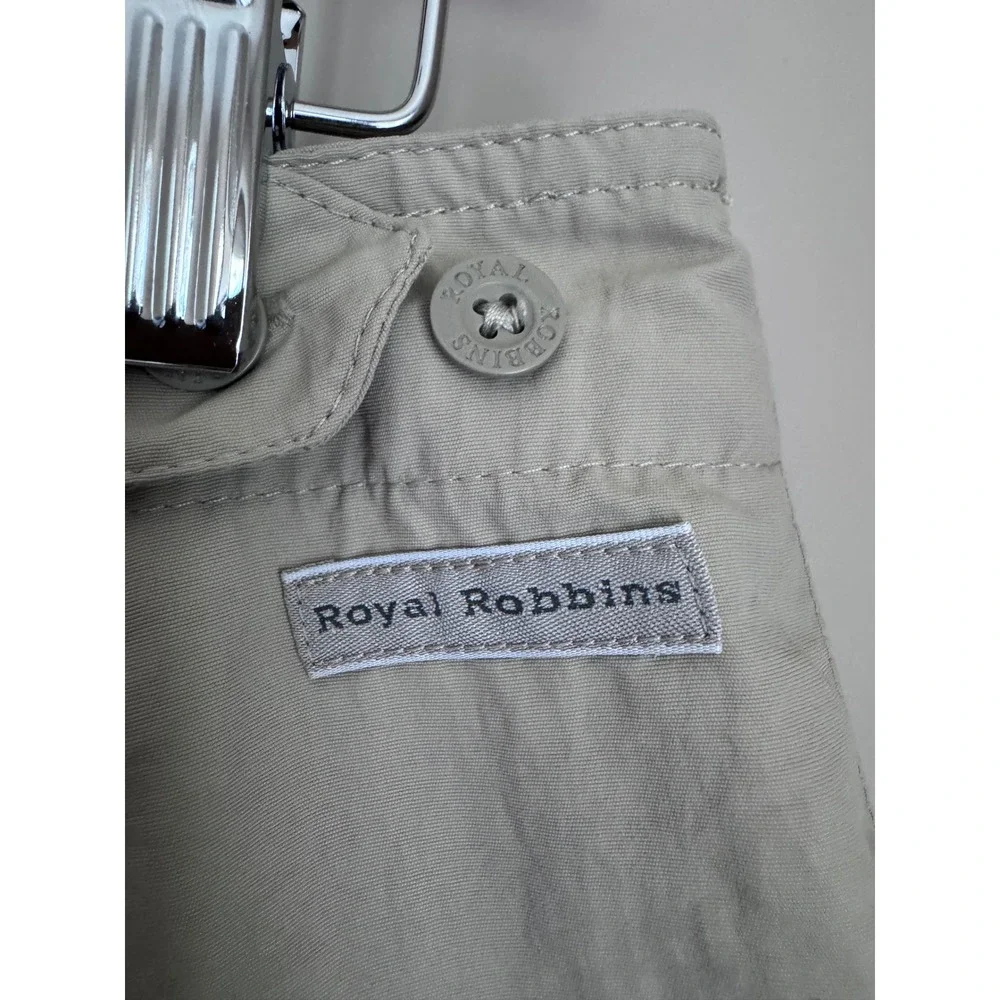 NWT Royal Robbins Womens Supplex Nylon Hiking Shorts Khaki Tan Safari Gorpcore
